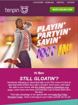 Marketing automation for Tenpin email image