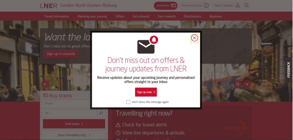 Customer Journey LNER awareness image