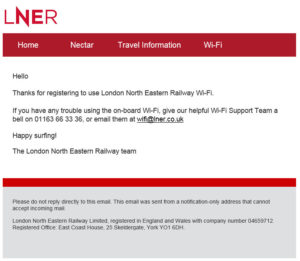 Customer Journey LNER confirmation image