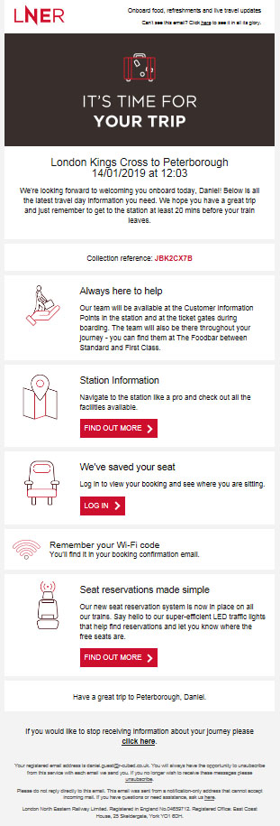 Customer Journey LNER trip image