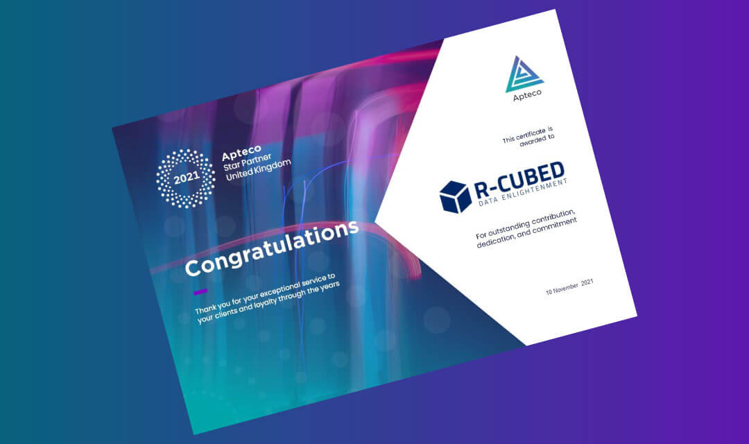 Apteco names R-cubed as ‘Star Partner’ 2021 for exceptional service